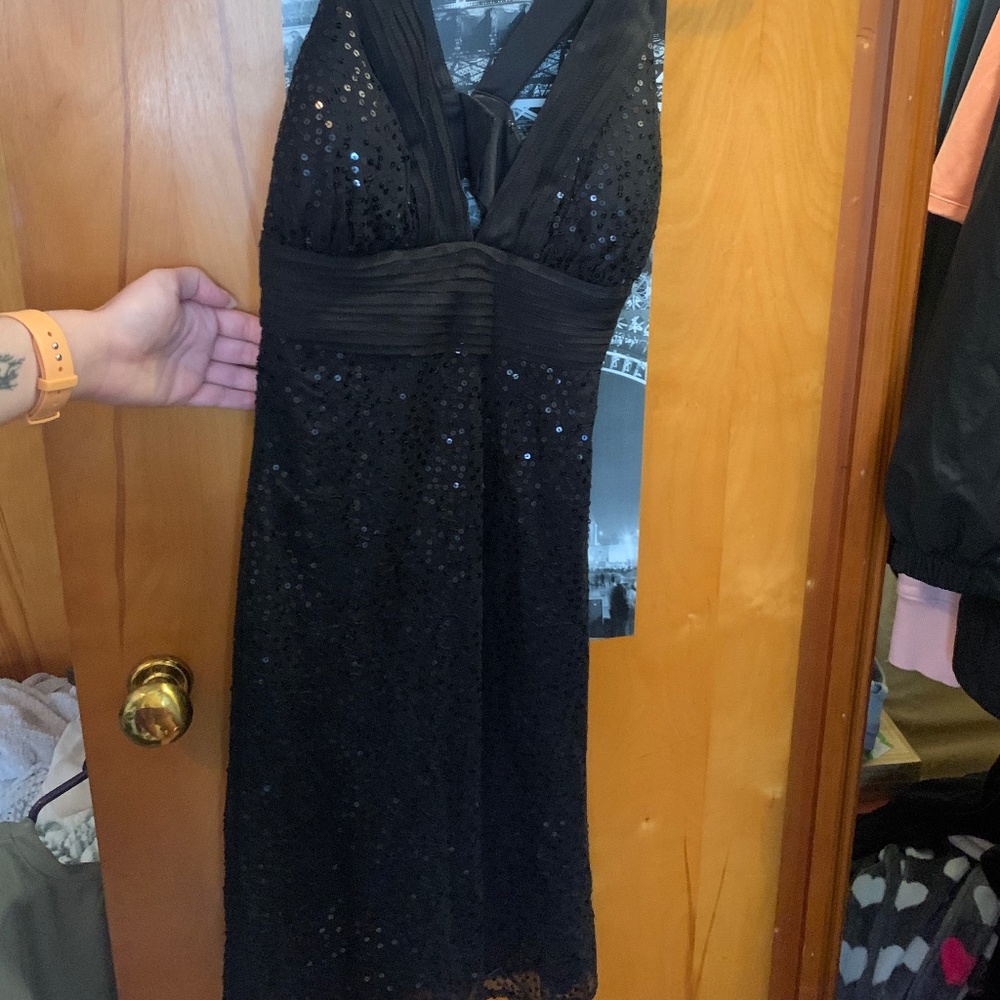 Black sparkle Fitted dress